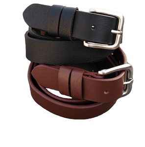 Ceintures en cuir véritable marron de luxe classiques vintage de marque célèbre pour hommes avec boucles automatiques - Product Image 1