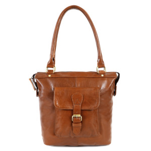 Bolso Tote de Cuero Marrón con Bolsillo Interior, Bolso de Hombro de Cuero Hecho a Mano - Product Image 4