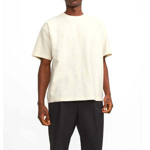 T-shirt Boxy Homme 100% Coton Respirant Écologique de Haute Qualité 280 Grammes, Motif Uni Personnalisable, Coupe Oversize Vierge - Product Image 1