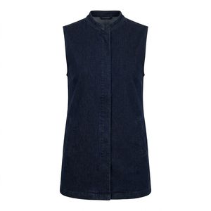 Wholesale <b>womens</b> denim <b>vest</b> distressed finish low MOQ production supplier for U.S. fashion retailers - Product Image 5