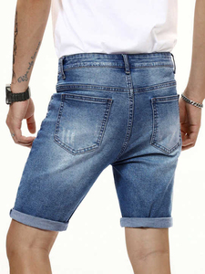 Custom <b>Men</b> Vintage Wash <b>Jean</b> Shorts Oem Odm High Quality Casual Wear Manufacturer - Product Image 2