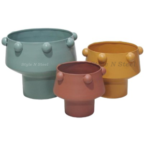 Iron Powder Coated Durable Multi-Purpose Indoor Floor Planter with Drainage - Product Image 1