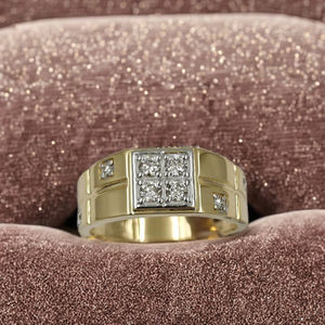 Anillo de Oro de 14K Premium para Caballero con Diamante Natural de Corte Brillante Redondo de 0.40Ct, Certificado IGI, Chapado en Rodio, Moderno para Uso Profesional - Product Image 4