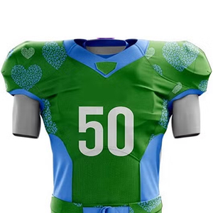 Vente en gros de nouveaux uniformes de football américain personnalisés, 100% polyester, séchage rapide, respirant, impression sublimée, équipe Lamar Jackson - Product Image 3