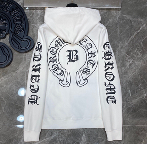 Sudadera con capucha informal de algodón y elastano para hombre, con cremallera, manga larga, color liso, transpirable, bordada, con estampado en relieve, de forro polar, al por mayor - Product Image 4