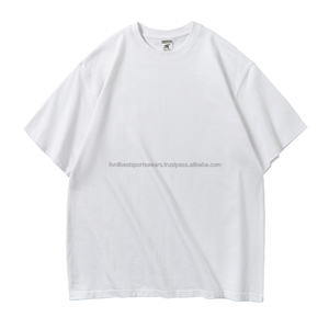 T-shirt pour homme en jersey de coton bleu royal respirant et écologique 300g, manches courtes, col rond, coupe classique avec motif, vêtement décontracté - Product Image 4