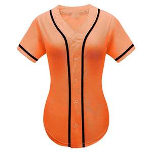 Uniformes de Béisbol Sublimados Personalizados al por Mayor, Conjuntos de Uniformes de Béisbol de Poliéster, Jersey de Béisbol Sólido Transpirable con Cuello en V, Unisex, OEM, ODM - Product Image 5