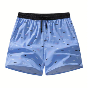 Últimos pantalones cortos de playa casuales para hombre, de corte medio, color liso, ecológicos, antiarrugas, tipo cargo, 100% poliéster, servicio OEM - Product Image 1