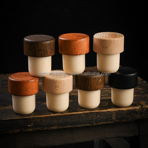 Boussole manuelle réutilisable populaire <span class=keywords><strong>bouchon</strong></span> de verre à <span class=keywords><strong>vin</strong></span> <span class=keywords><strong>Carafe</strong></span> en bois liège pour <span class=keywords><strong>bouchon</strong></span> de barre supérieure de stockage de <span class=keywords><strong>vin</strong></span> - Product Image 1