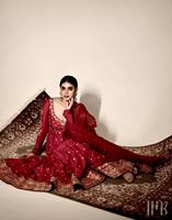 Élégant Salwar Kameez en Soie Rouge avec Dupatta pour Femme, Brodé, Style Ethnique, pour Mariage, Fête, Hiver et Été, Longueur Ras du Sol, Séchage Rapide