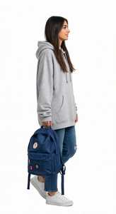 ONETEN APPARELS Women's Navy Blue <b>Cropped</b> Hoodie Wide Leg <b>Joggers</b> Set Full Sleeve Print Streetwear Tracksuit Loose Fit 2 1 100% - Product Image 2