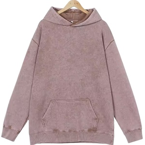 เสื้อฮู้ดแขนยาวทรงปกติสำหรับผู้ชาย ผ้าฟลีซวินเทจ 300gsm ซักกรด ล้างสีแบบ Stone Wash ระบายอากาศได้ดี เป็นมิตรต่อสิ่งแวดล้อม สไตล์สตรีทแวร์ - Product Image 1
