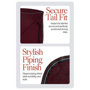 Manta de Felpa para Montar a Caballo, Hecha a Medida, de Alta Calidad, al por Mayor |   Lámina de Cierre Rápido con Cordón de Cola |   Alfombra Estable de 66 Pulgadas - Product Image 4