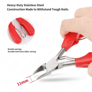 Cortauñas Profesional de Acero Inoxidable Rojo de Alta Resistencia para Uñas Gruesas, Herramienta de Pedicura con Logotipo Personalizado - Product Image 5