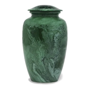 Urne funéraire classique de style américain/européen en laiton/aluminium massif, pour cendres, capacité de 200 pouces cubes - Product Image 5