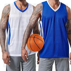Maillot de basket-ball de haute qualité à prix abordable, vêtements de sport d'extérieur, maillot réversible en mesh pour hommes, pour l'entraînement et les matchs - Product Image 1