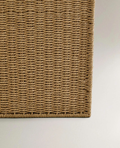 New design paper storage <b>basket</b>, <b>hamper</b> with lid make in Vietnam with fabric inside eco-friendly design - Product Image 3
