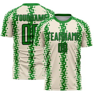 ชุดเสื้อฟุตบอล OEM แบบกำหนดเอง พิมพ์ลายแบบ Sublimation แห้งเร็ว คอกลม แขนสั้น สำหรับผู้ใหญ่ทุกเพศ พิมพ์ลายเรขาคณิต ใส่ได้ทุกฤดู ทรงสปอร์ต - Product Image 4