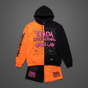 Ensemble 2 pièces personnalisé : sweat à capuche oversize et short en molleton – Survêtement en polaire |   Ensemble de survêtement à capuche deux pièces - Product Image 1