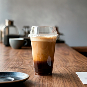 แก้วพลาสติกใส 12-22 ออนซ์ PP พร้อมฝาปิด สำหรับกาแฟเย็น ชา แบบนำกลับบ้าน แก้วเครื่องดื่มรูปตัวยู - Product Image 1