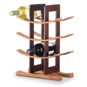 Porte-bouteilles en bois moderne pour comptoir, étagère modulaire pour la décoration de la maison, du bar ou de l'hôtel, Aqudus Saleem, luxe, capacité 3L - Product Image 2