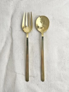 <b>Golden</b> Brass Dining <b>Cutlery</b> <b>Set</b> Metal Utensils for Tableware <b>Set</b> of - Product Image 6