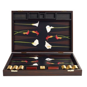 Juego de Backgammon de Madera Premium Personalizado, Juego de Mesa de Madera Clásico Plegable para Viajes, Juegos de Mesa con Logotipo Personalizado - Product Image 4