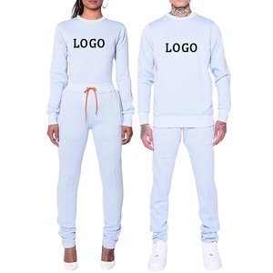 OEM logo personnalisé couleur haute qualité en gros col rond grande taille designer jogging costumes slim fit unisexe survêtements 2025 - Product Image 4