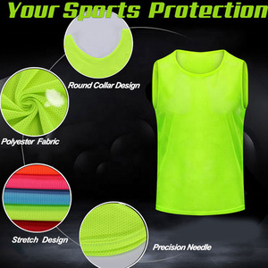 Custom Polyester Soccer Training Vest Mesh <b>Football</b> <b>Bibs</b> Scrimmage Pennies for Team Sports - Product Image 4