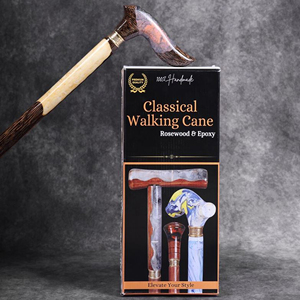 Bastón de Madera para Caminar con Diseño de Soporte Resistente, Elegante Bastón de Madera Natural, Bastón de Senderismo de Madera Maciza - Product Image 6