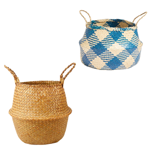 Decorative Handmade Natural Straw Belly <b>Baskets</b> Eco-Friendly Souvenir Storage <b>Basket</b> for Laundry Toys PHU HAO Brand Home - Product Image 1