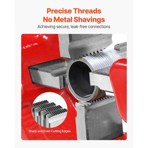 RIDGID Uni 1"-2" NPT Maschiatura Filettatura Tubi Destra HSS, 4 Confezioni per Macchine a Sezione Divisa per Lavorazioni di Filettatura e Maschiatura - Product Image 5