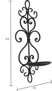 Candelabro moderno decorativo para el hogar montado en la pared, diseño atento en Metal negro, candelabro moderno de alta demanda - Product Image 3