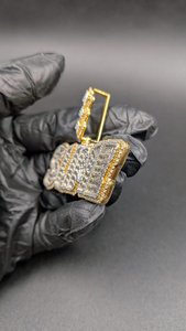VVS Moissanite Personalized Letter Pendant <b>Silver</b> Rhodium Plated Hiphop Style Themed <b>Charm</b> Unisex Gift - Product Image 6