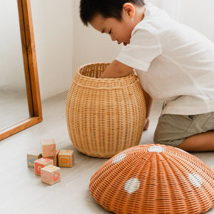 Fruit-themed designs handmade rattan <b>storage</b> <b>baskets</b> woven hamper <b>basket</b> <b>baby</b> & kids decor - Product Image 6