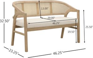 Sofá de Madera Natural con Canapés: Diseño Atemporal de Mediados de Siglo con Comodidad - Product Image 3