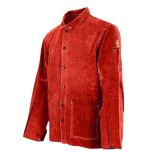 Veste de soudeur en cuir de vachette pleine fleur haute performance, résistante au feu, pour la protection du corps et la sécurité sur le chantier - Product Image 4