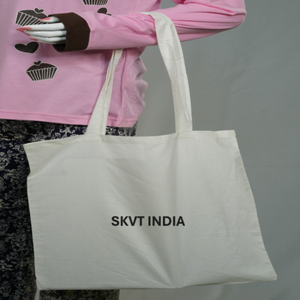 Customized Logo Organic 100% Calico Cotton Tote Bag Eco-Friendly & Reusable Grocery Shopping Bag Natural Beige Canvas - Product Image 3