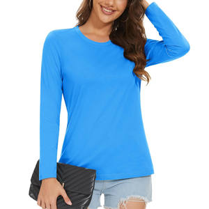 Camiseta de Manga Larga para Mujer, Estilo Casual, Logotipo Personalizado, Camiseta de Manga Larga para Mujer, Cómoda, Venta al Por Mayor - Product Image 1