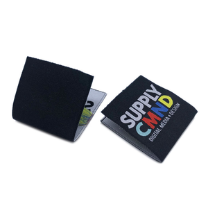 Étiquettes tissées personnalisées en gros avec logo de marque, nom, pliées, à coudre sur les vêtements - Product Image 2