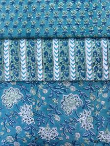 Wholesale Handmade <b>Indian</b> Cotton Fabric Sanganeri Hand Block Printed Fabric Raw Material Dress Fabric Bulk Order Supplier - Product Image 1