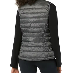 Premium Quality Breathable Solid Canvas <b>Knitted</b> Puffer Vest <b>Women's</b> Lightweight Sleeveless Bubble <b>Waistcoat</b> Custom Logo Cropped - Product Image 3