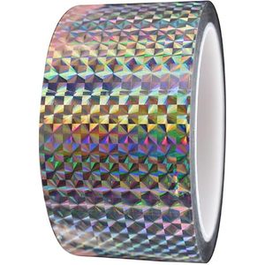 Multi-Purpose Prism Holographic Reflective Self Adhesive Tape Silver Craft Decorative Tape for DIY Arts Scrapbooking Packaging - Product Image 1