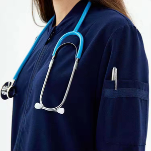 Blouse d'hôpital unisexe confortable à fermeture éclair, uniforme d'infirmière, tenue d'hôpital d'été pour femmes - Product Image 4