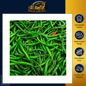 Fresh Green Chili 100% Natural Long Slim Pepper High Quality Farm Fresh for Bulk Wholesale Global Market Supply Ocean Link Exim - Product Image 6