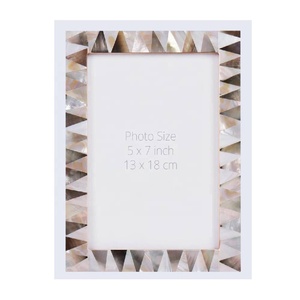 Venta caliente madre de perla marcos de fotos patrón de cebada nacarada marco de fotos de regalo decoración pantalla Ideal hogar marco de fotos - Product Image 4