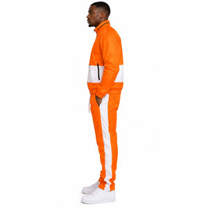 Men’s Orange Tracksuit 2 Piece Reflective Windbreaker Jogging Set <b>Summer</b> 100% Nylon Outfit Starter <b>Jacket</b> Vintage - Product Image 3
