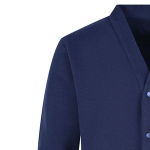 Customized Logo Women's Long Sleeve <b>Cardigan</b> Sweater Breathable Casual for Winter Wear Wholesale <b>Cardigans</b> Sweaters <b>Navy</b> Blue - Product Image 2