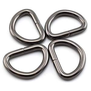 Anneaux en D métalliques robustes en gros, noirs, en forme de D, pour sacs, ceintures et accessoires de quincaillerie pour porte-clés et colliers de chien - Product Image 3