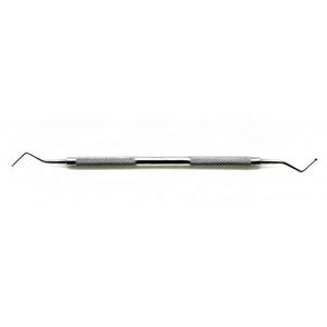 Instrumento Quirúrgico Dental, Cureta de Doble Extremo con Empuñadura Moleteada, Plateada, Clase I, Manual, Shuja Surgico - Product Image 3